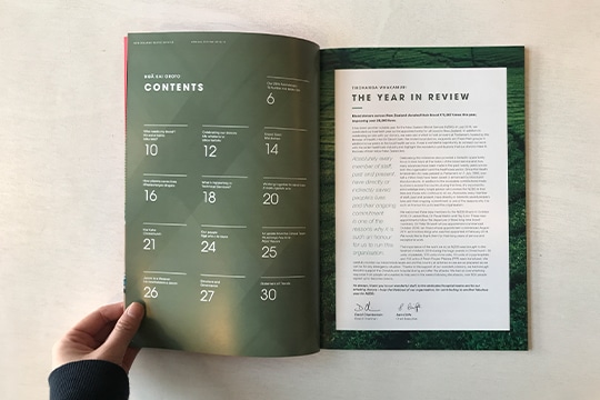 NZ Blood Annual Report Design by Husk