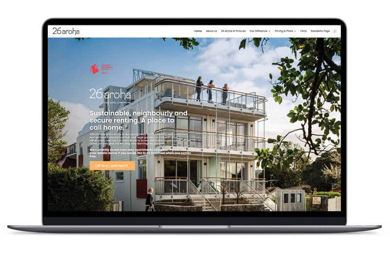 Website for 26 Aroha by Husk Creative