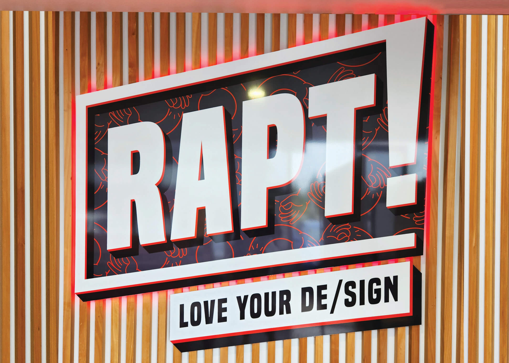 Rapt welcome sign